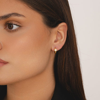 Star Pavé Hoops