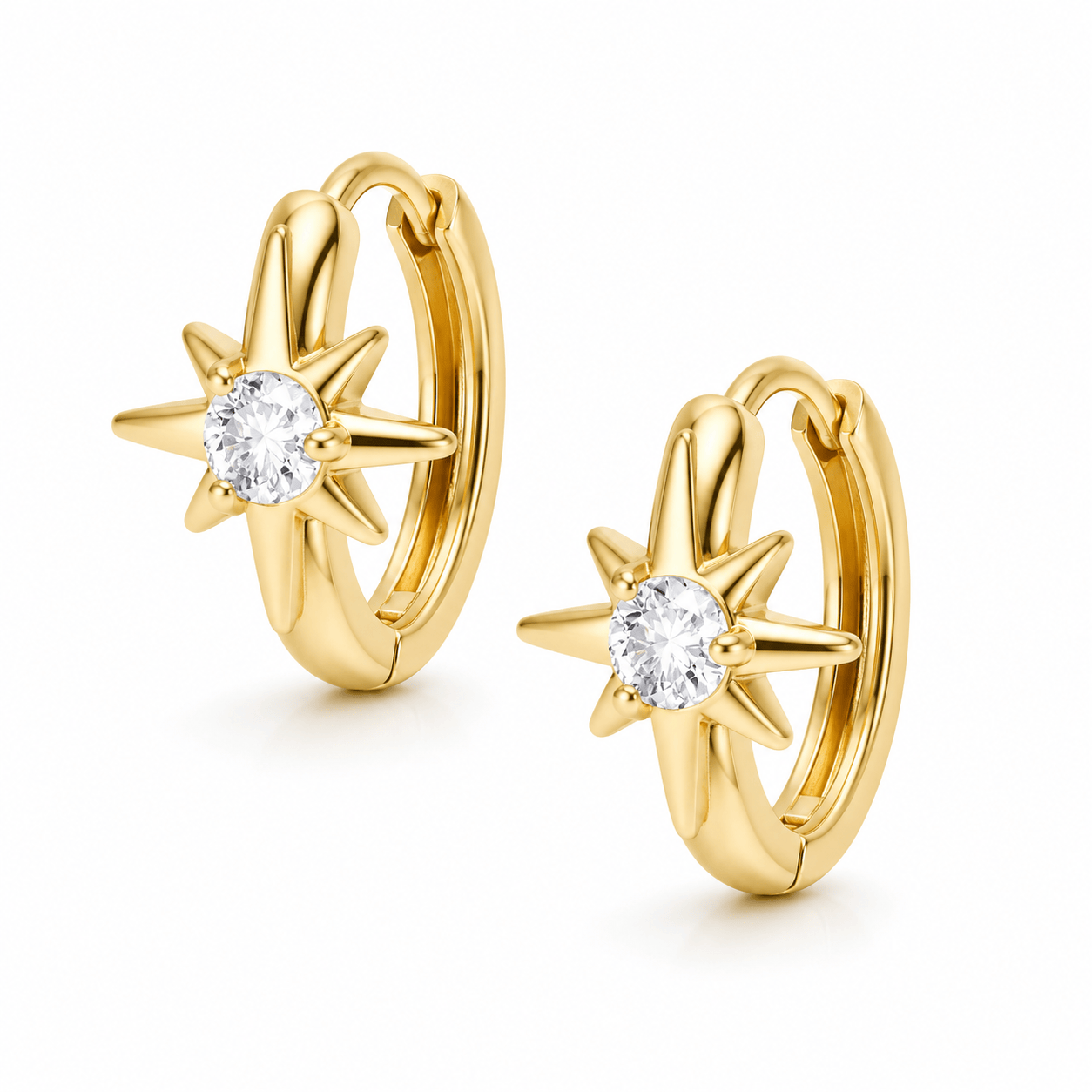 Star Pavé Hoops